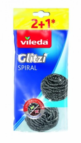 Zmywak stalowy Vileda Glitzi Spiral 3 szt. - 1076027