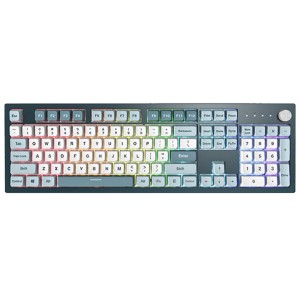 Montech MKey klawiatura Gaming USB Szary, Jasny Niebieski, Biały
