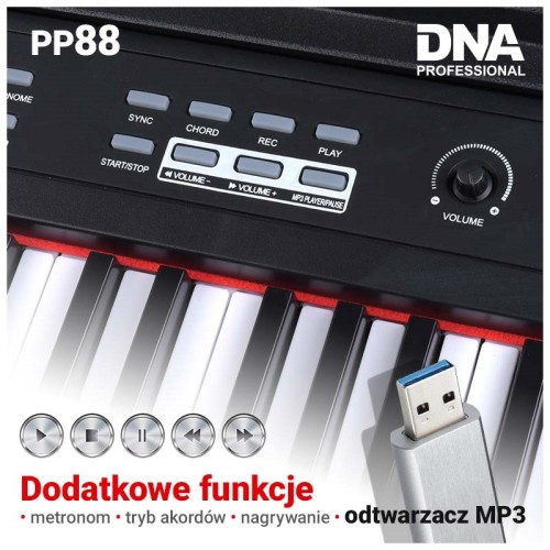 DNA PP 88 pianino cyfrowe pełnowymiarowe keyboard - 2128297