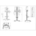 Stojak Mobilny TV LED/LCD/PDP 37-70 Cali 50kg Regulowany - 2495814