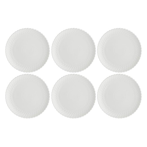 Zestaw 6 talerzyków do ciasta Momenti - Biały, 18 cm - 2424922