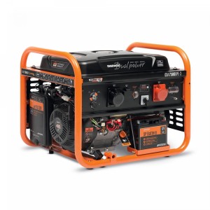 Daewoo GDA 7500DPE-3 agregat prądotwórczy 6000 W 30 l Benzynowy Pomarańczowy, Czarny