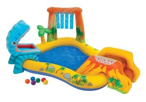 Dmuchany plac zabaw Dinozaur w pudełku 250x192x113cm 57444 INTEX