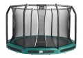 Trampolina Premium Ground Combo 396cm Zielona - 2494332