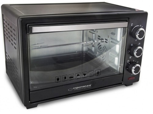 Mini piekarnik z konwekcją i rożnem Esperanza NAPOLI EKO006 (Pokrętło; 1600W; kolor czarny) - 2291406