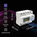 Qoltec 50883 Trójfazowy elektroniczny licznik | miernik zużycia energii na szynę DIN | Wi-Fi | TUYA | 400V | LCD - 2310829