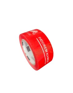 BSTech Taśma klejąca z nadrukiem "Pakowane pod nadzorem kamer"  na całej długości taśmy (48mm x 100m)