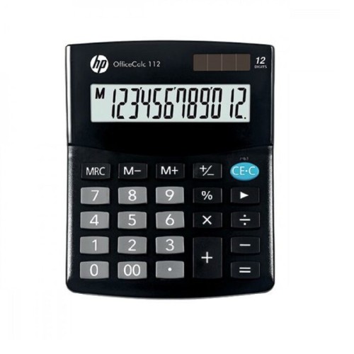 Kalkulator biurowy HP-OC 112/INT BX, 12-cyfr. wyświetlacz, 125x101x33mm, czarny - 2490037