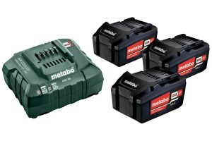 Metabo. Zestaw akumulatorów 3x4.0Ah z ładowarką ASC 55
