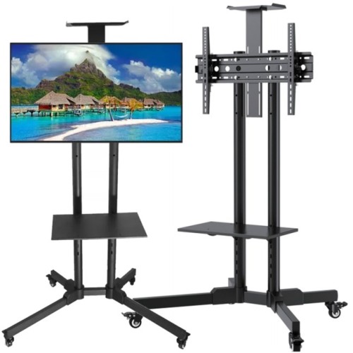 DNA TV STAND statyw podłogowy czarny stalowy uchwyt - 2496465