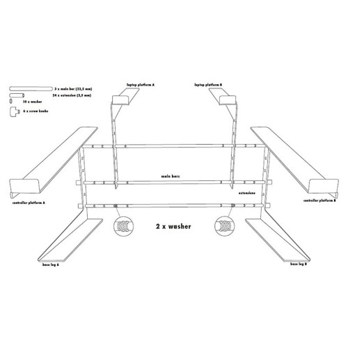 STAND4ME LT PRO statyw pod laptop kontroler mikser - 2496473