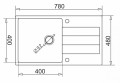 Zlewozmywak granitowy PYRAMIS SPARTA PLUS 78x48 1B 1D czarny 070052701 czarny nakrapiany - 1009289