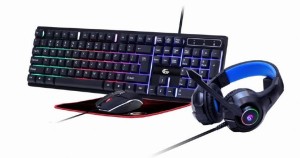 GEMBIRD ZESTAW GAMINGOWY GHOST GGS-UMGL4-02 4W1 KLAWIATURA, MYSZ, PODKŁADKA, SŁUCHAWKI
