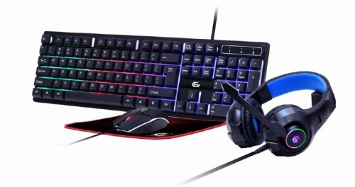 Gembird GGS-UMGL4-02 klawiatura Dołączona myszka USB QWERTY US English Czarny - 1911555