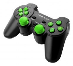 Gamepad PS3/PC USB Esperanza "Trooper" czarno/zielony