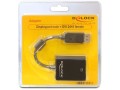 DeLOCK 61847 adapter kablowy 0,125 m DisplayPort DVI-I Czarny - 2500282