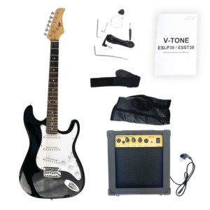 Gitara elektryczna V-TONE ESST39 BK 4/4 stratocaster