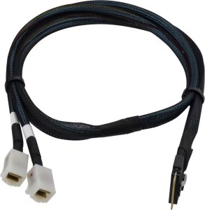 Adaptec SFF8654 -> SFF8643 2xMSAS SMC wewnętrzny 0,8m SlimSAS - MiniSAS SAS/SATA/NVMe