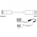 Techly IADAP DP-HDMIF8K adapter kablowy 0,2 m DisplayPort HDMI Typu A (Standard) Czarny - 2500299