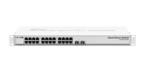 Mikrotik CSS326-24G-2S+RM łącza sieciowe Zarządzany Gigabit Ethernet (10/100/1000) Obsługa PoE 1U Biały