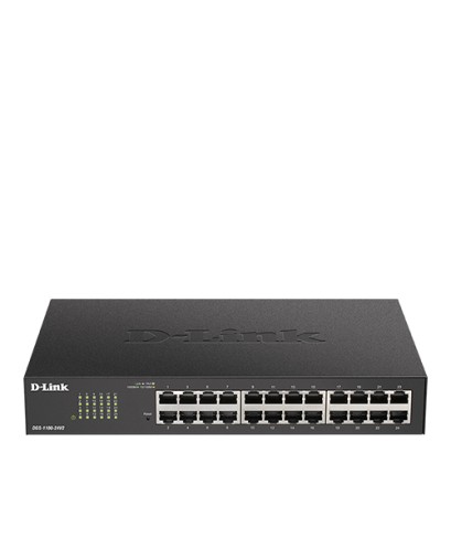 D-Link DGS-1100-24V2 łącza sieciowe Zarządzany L2 Gigabit Ethernet (10/100/1000) 1U Czarny - 1889947