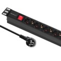 Listwa zasilająca Qoltec do szafy RACK 1U 8 gniazd Schuko (2m) czarna - 2004264