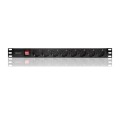 Listwa zasilająca Qoltec do szafy RACK 1U 8 gniazd Schuko (2m) czarna - 2501017