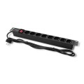 Listwa zasilająca Qoltec do szafy RACK 1U 8 gniazd Schuko (2m) czarna - 2501018