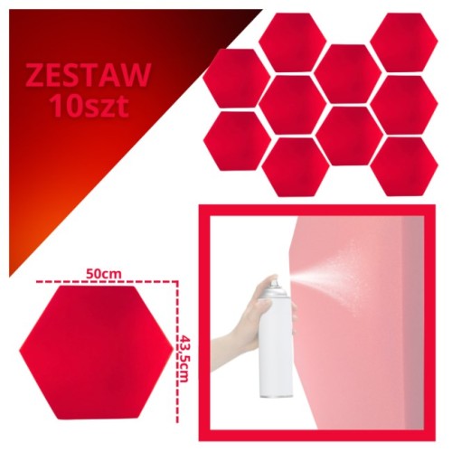DNA AM3 RD panel akustyczny zestaw 10 szt. czerwon - 2501113