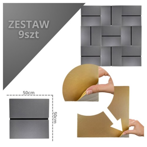 DNA AM6 GY panel akustyczny zestaw 9 szt. szary - 2501122
