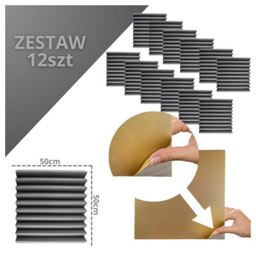 DNA AM4 GY panel akustyczny zestaw 12 szt. szary - 2501123
