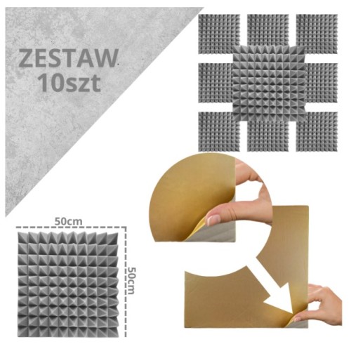 DNA AM2 GY panel akustyczny zestaw 10 szt. szary - 2501126