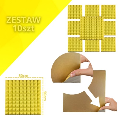 DNA AM2 YL panel akustyczny zestaw 10 szt. żółty - 2501129
