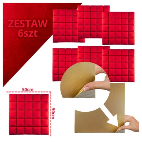 DNA AM5 RD panel akustyczny zestaw 6 szt. czerwony - 2501134