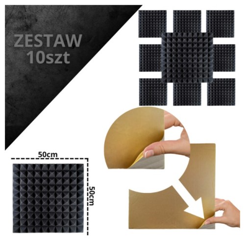DNA AM2 BK panel akustyczny zestaw 10 szt. czarny - 2501136