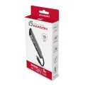 Axagon HMC-5G2 stacja dokująca USB 3.2 Gen 2 (3.1 Gen 2) Type-C Szary - 2143393