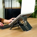 Riser Flexibel Laptopständer – verstellbar – schwarz – Schwarz – 25,4 cm (10 Zoll) – 55,9 cm (22 Zoll) – Aluminium – 5 kg – 135 – 220 mm - 2461190
