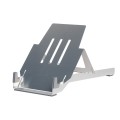 Podstawka pod laptopa R-Go Riser Basic - Notebook-Ständer - ergonomisch klappbar und verstellbar, AGR zertifiziert, leichtes Hylite Aluminium - 55.9 cm - 10" - 22" - Silber - 2461215