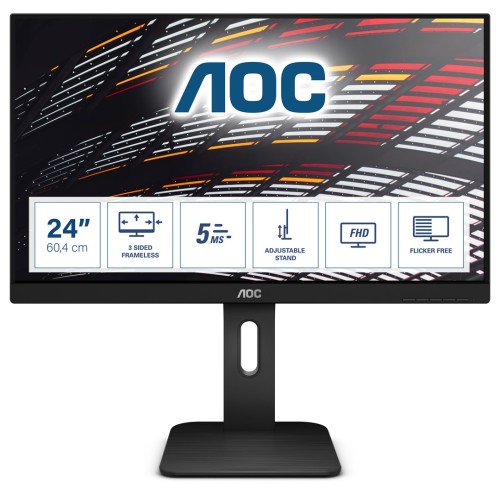 AOC P1 24P1 monitor komputerowy 60,5 cm (23.8") 1920 x 1080 px Full HD LED Czarny - 1948869