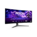 AOC AGON PRO AG346UCD monitor komputerowy 86,4 cm (34") 3440 x 1440 px Wide Quad HD QD-OLED Czarny, Szary - 2430023