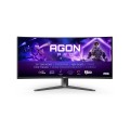 AOC AGON PRO AG346UCD monitor komputerowy 86,4 cm (34") 3440 x 1440 px Wide Quad HD QD-OLED Czarny, Szary - 2430024