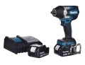 Klucz udarowy MAKITA DTW700RTJ akumulatorowy wkrętak 1/2" 2x LXT 18V 5,0Ah Czarny, Niebieski - 2492188