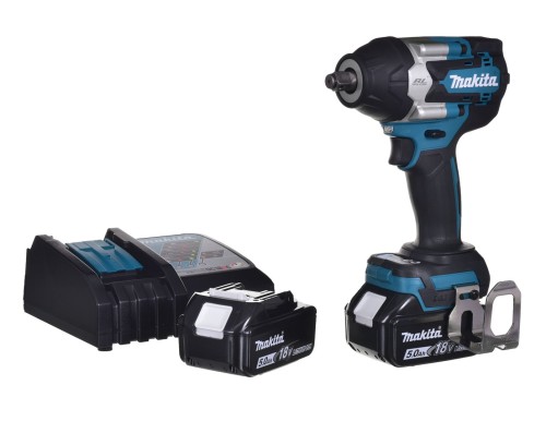 Klucz udarowy MAKITA DTW700RTJ akumulatorowy wkrętak 1/2" 2x LXT 18V 5,0Ah Czarny, Niebieski - 2419789