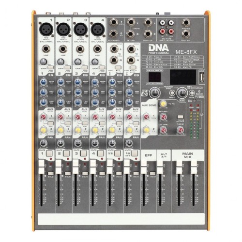 Mikser audio DNA ME-8FX, 8 kanałowy, USB, Bluetooth - 2502563