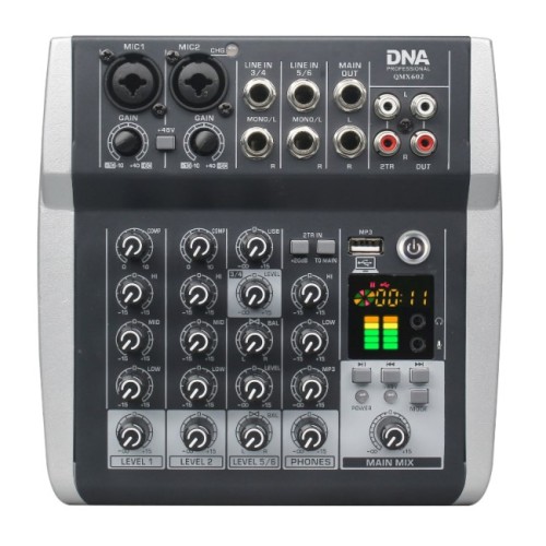 DNA QMX602 analogowy mikser dźwięku 6 kanałów Blue - 2502566