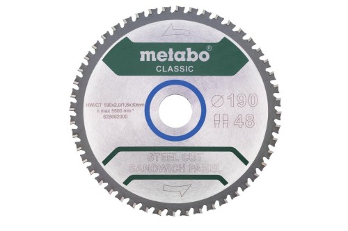 Metabo piła tarczowa FZ/FA 190x30x48z Steel Cut/Sandwich Panel Classic - 2502905