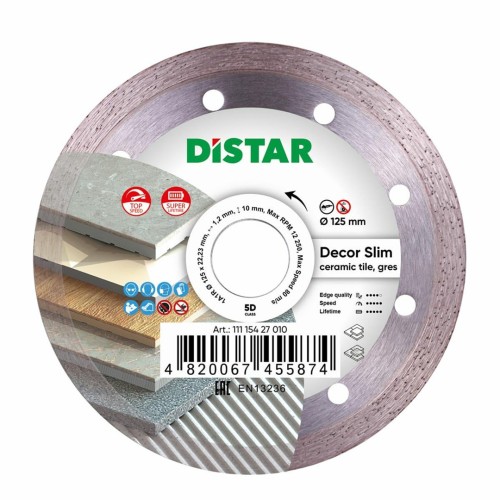 DISTAR TARCZA DIAMENTOWA DECOR SLIM 125 x 1,2 x 8 x 22,23mm - 2502906