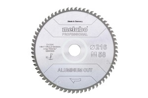 METABO piła tarczowa FZ/TZ 216x30x58z do cięcia aluminium