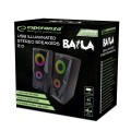 ESPERANZA GŁOŚNIKI 2.0 USB LED RAINBOW BAILA EGS103 - 2504607