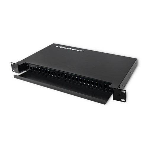 Qoltec 54480 Przełącznica światłowodowa RACK na szynie ODF | 24 porty | SC/ SX - 2506027